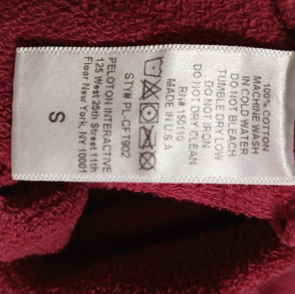 Peloton Maroon Cotton Sweatshirt Oversized - Picture 7 of 7